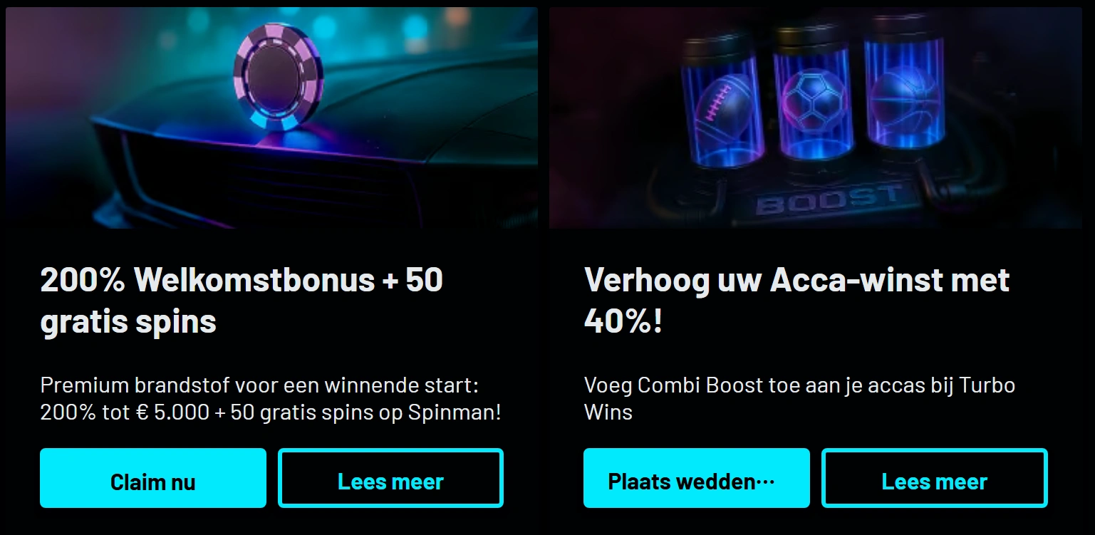 Promoties en Bonussen bij TurboWins