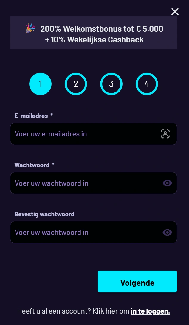 TurboWins Registratie en Inloggen